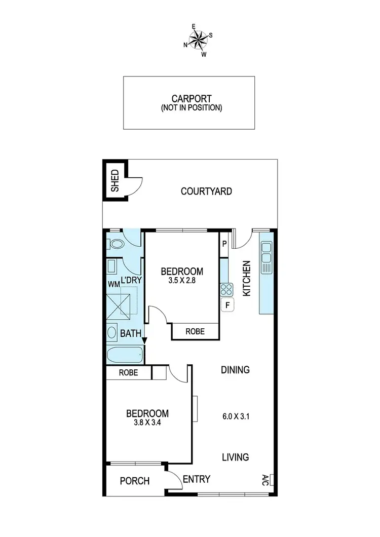 Floorplan of Homely unit listing, 5/71 Leila Road, Ormond VIC 3204