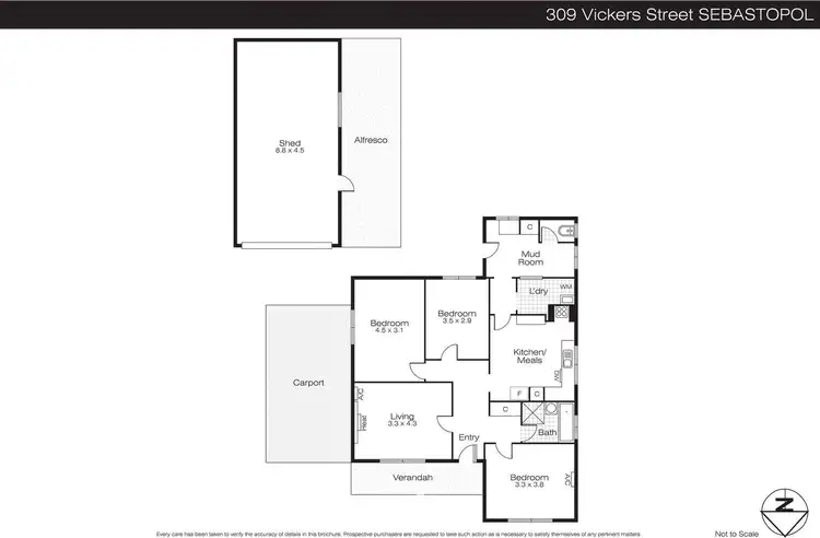 Floorplan of Homely house listing, 309 Vickers Street, Sebastopol VIC 3356