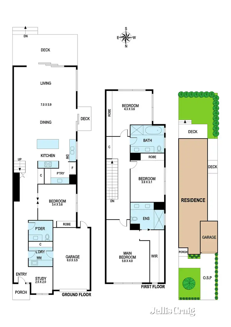 Floorplan of Homely townhouse listing, 44A Warwick Street, Bentleigh East VIC 3165
