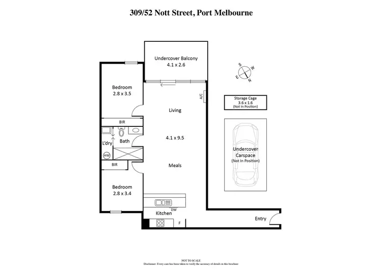 Floorplan of Homely apartment listing, 309/52 Nott Street, Port Melbourne VIC 3207