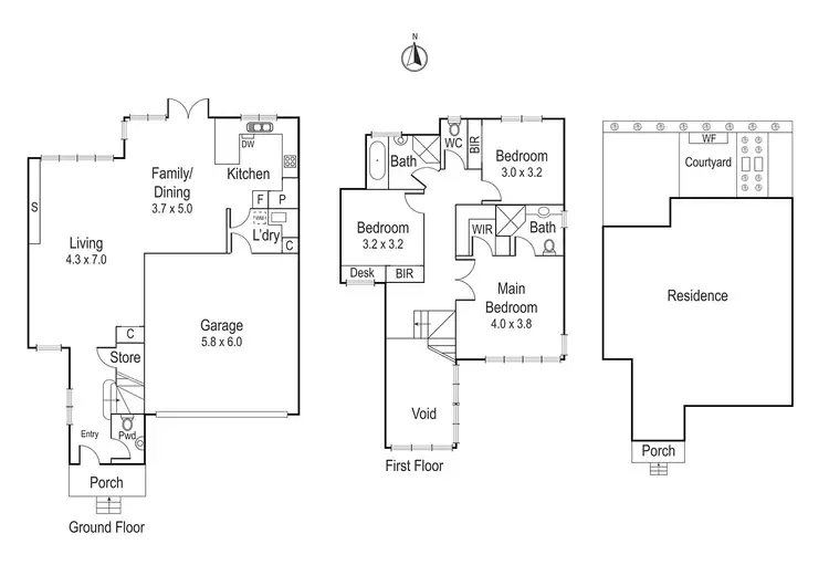 Floorplan of Homely townhouse listing, 2/2 Noel Street, Ivanhoe VIC 3079