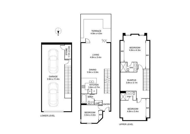 Floorplan of Homely townhouse listing, 12/456 Barkers Road, Hawthorn East VIC 3123