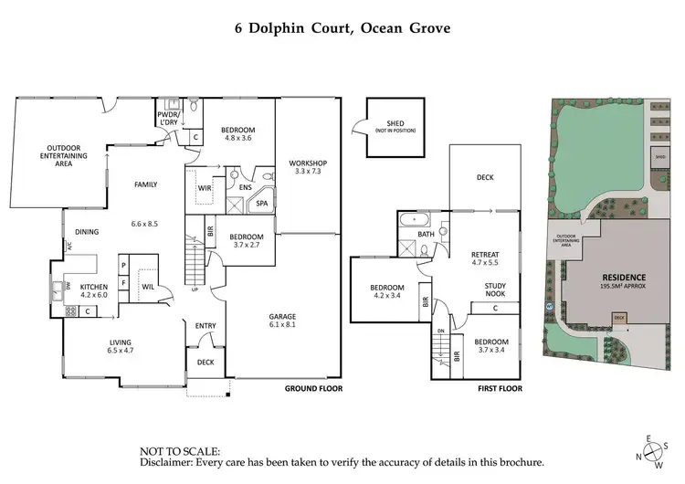 Floorplan of Homely house listing, 6 Dolphin Court, Ocean Grove VIC 3226