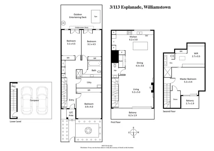 Floorplan of Homely townhouse listing, 3/113 Esplanade, Williamstown VIC 3016