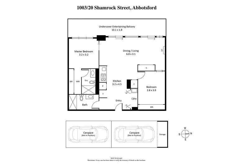 Floorplan of Homely apartment listing, 1003/20 Shamrock Street, Abbotsford VIC 3067
