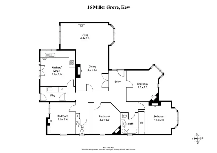 Floorplan of Homely house listing, 16 Miller Grove, Kew VIC 3101