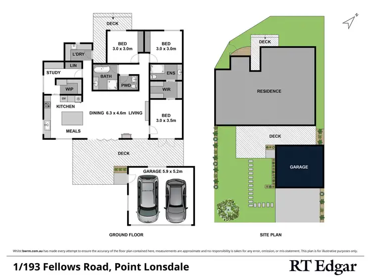 Floorplan of Homely house listing, 1/193 Fellows Road, Point Lonsdale VIC 3225