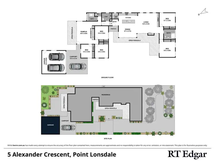 Floorplan of Homely house listing, 5 Alexander Crescent, Point Lonsdale VIC 3225
