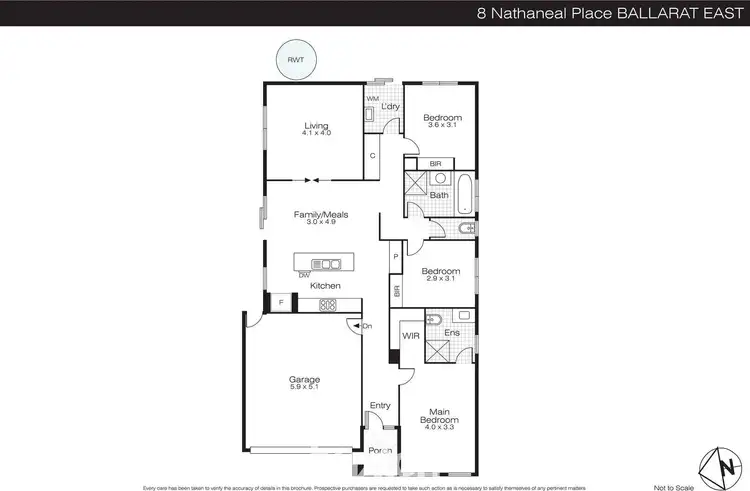 Floorplan of Homely house listing, 8 Nathanael Place, Ballarat East VIC 3350