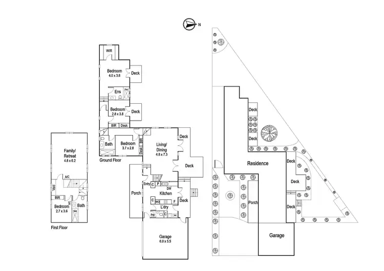 Floorplan of Homely townhouse listing, 3/5 Jolliffe Crescent, Rosanna VIC 3084