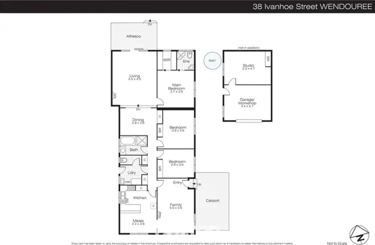 Floorplan of Homely house listing, 38 Ivanhoe Street, Wendouree VIC 3355