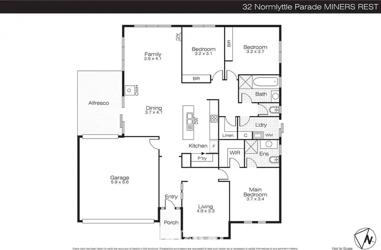 Floorplan of Homely house listing, 32 Normlyttle Parade, Miners Rest VIC 3352