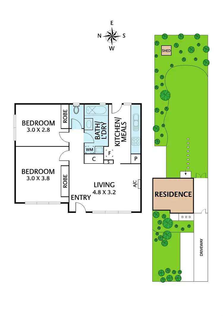 Floorplan of Homely unit listing, 2/18B Catherine Street, Boronia VIC 3155