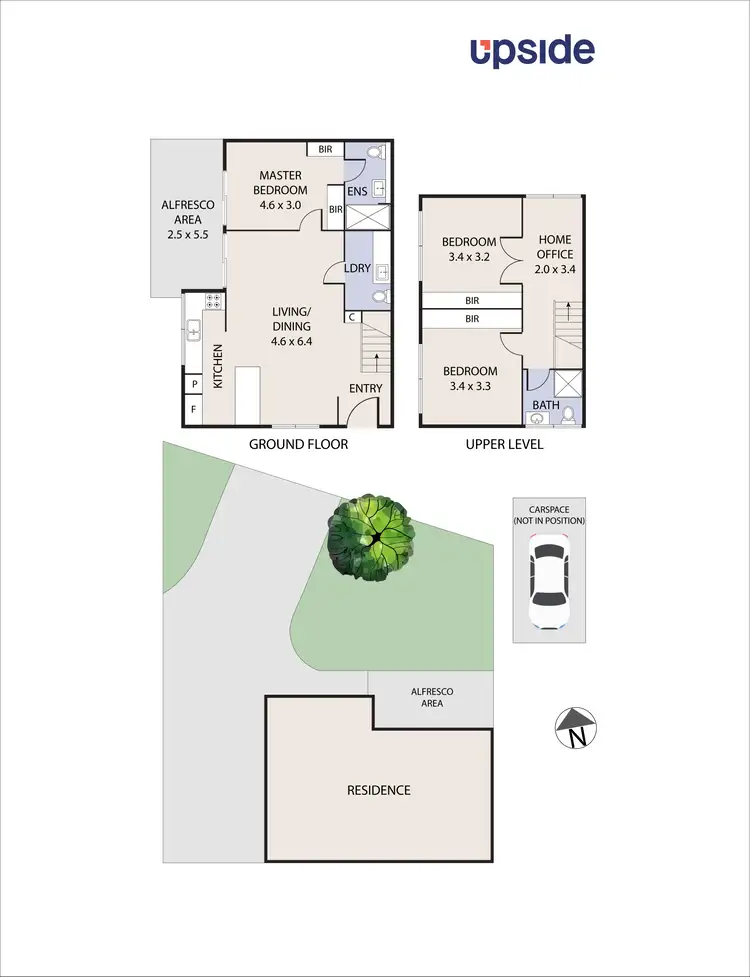 Floorplan of Homely townhouse listing, 1/17 Rosella Street, Murrumbeena VIC 3163