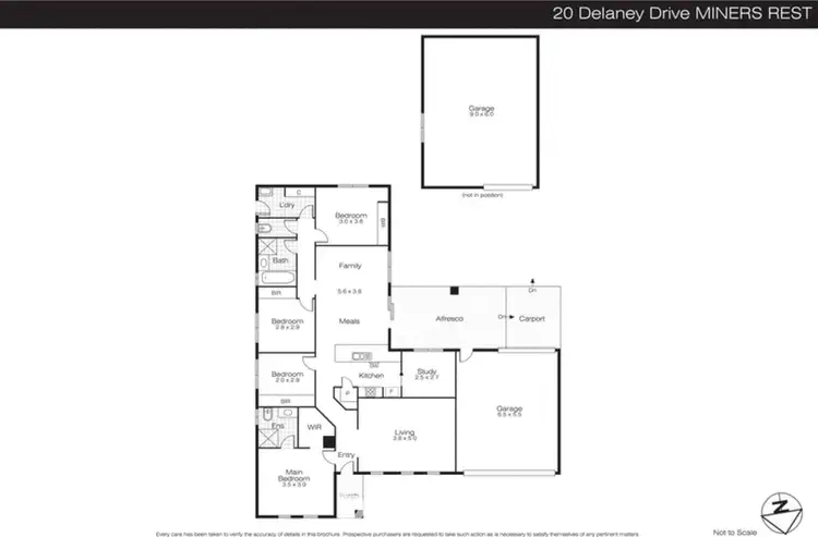 Floorplan of Homely house listing, 20 Delaney Drive, Miners Rest VIC 3352