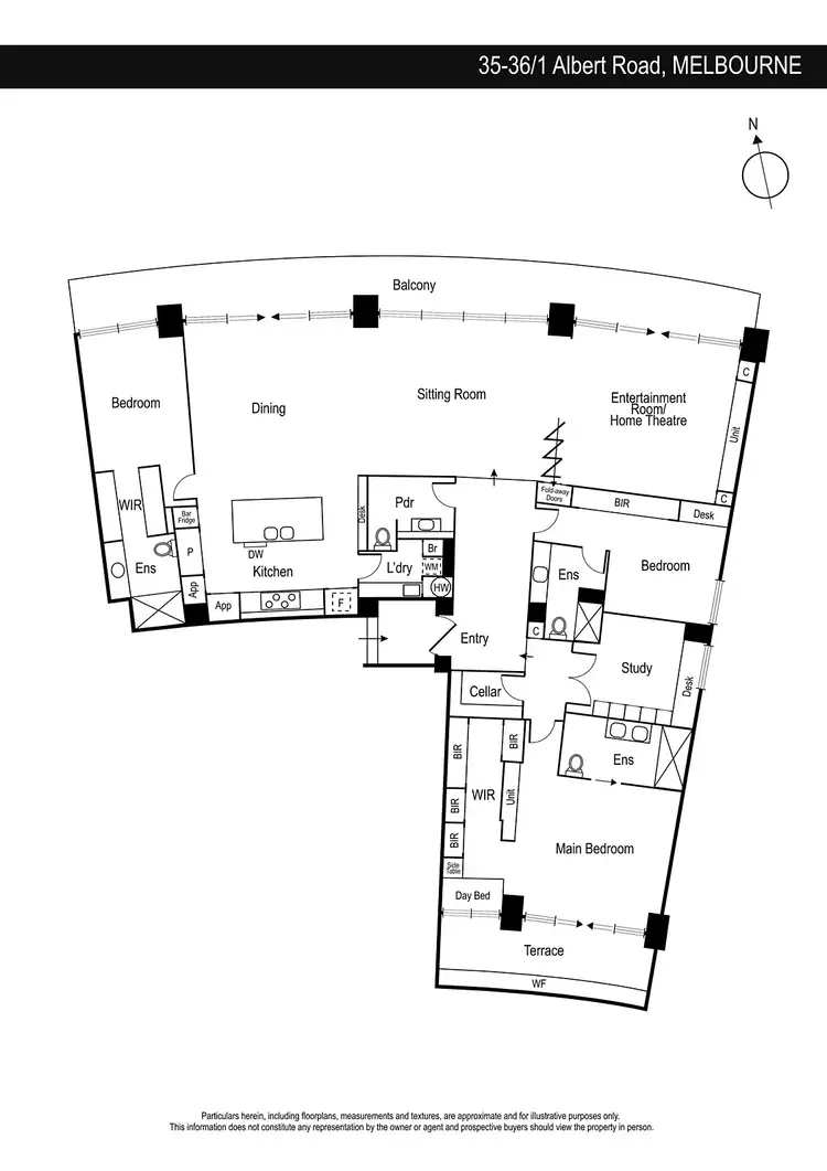Floorplan of Homely apartment listing, 35 & 36/1 Albert Road, Melbourne VIC 3004