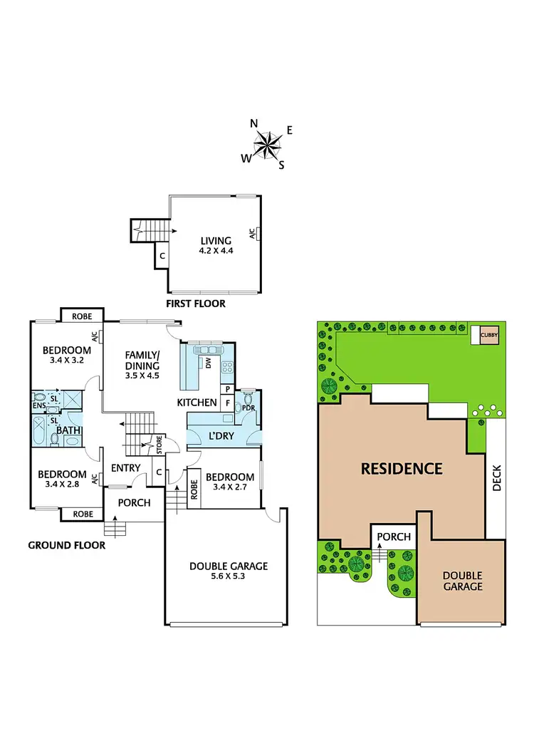 Floorplan of Homely townhouse listing, 2/55-57 Winfield Road, Balwyn North VIC 3104