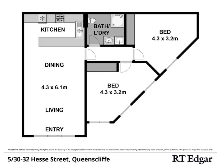 Floorplan of Homely unit listing, 5/30-32 Hesse Street, Queenscliff VIC 3225