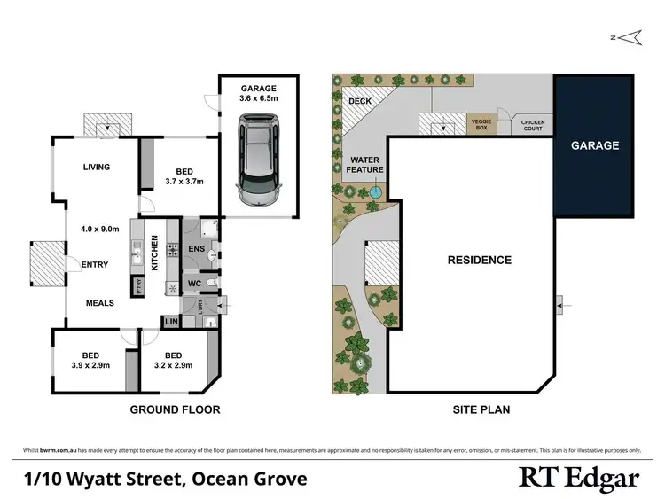 Floorplan of Homely unit listing, 1/10 Wyatt Street, Ocean Grove VIC 3226