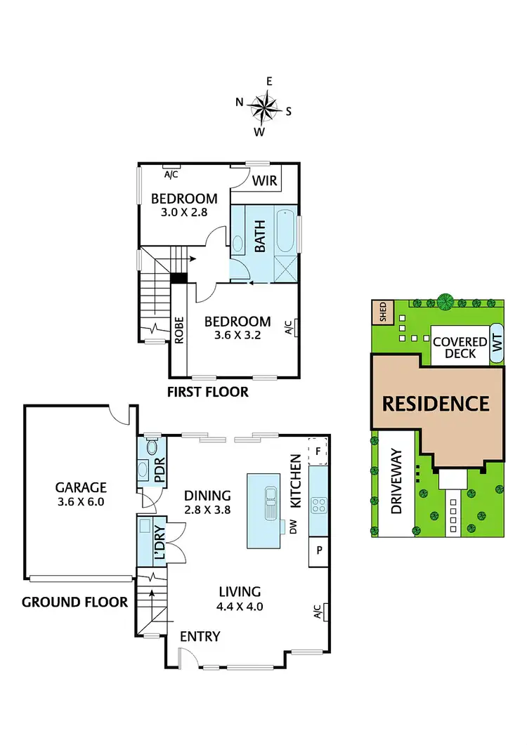 Floorplan of Homely townhouse listing, 19B Everglade Avenue, Forest Hill VIC 3131
