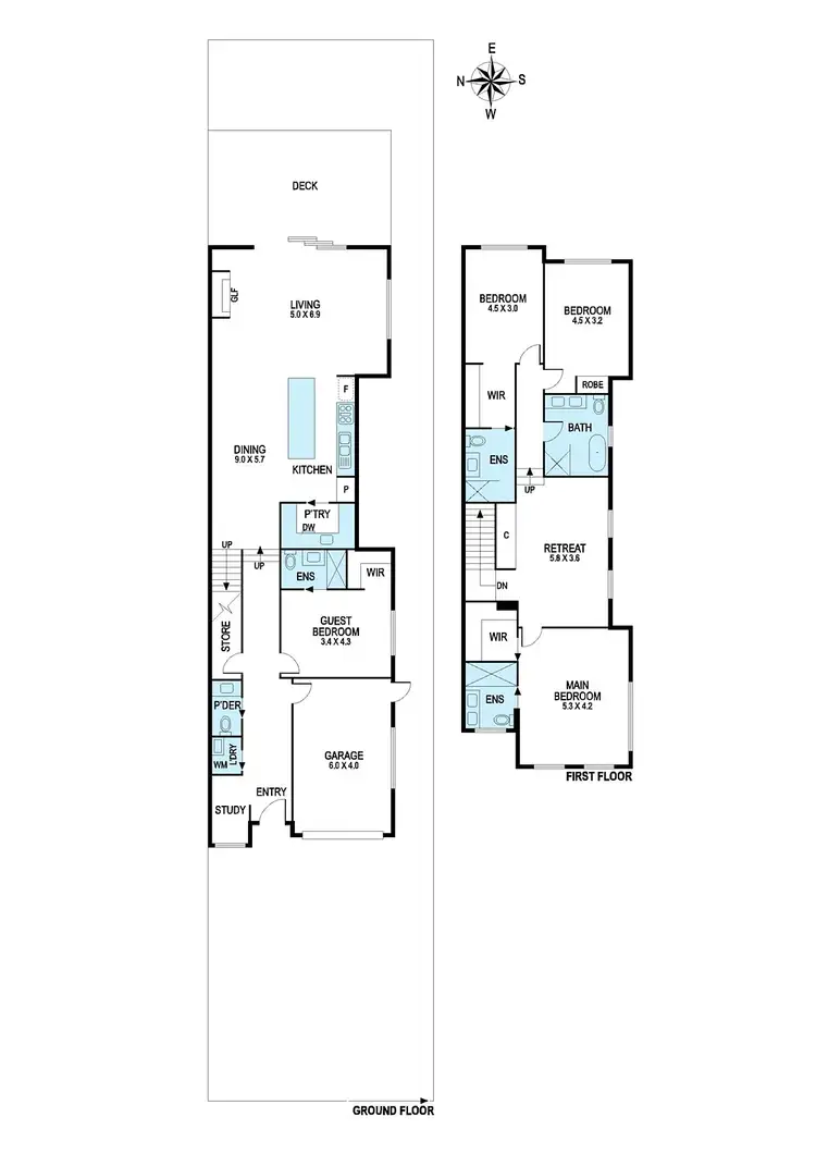 Floorplan of Homely townhouse listing, 10B Tyrone Street, Ormond VIC 3204