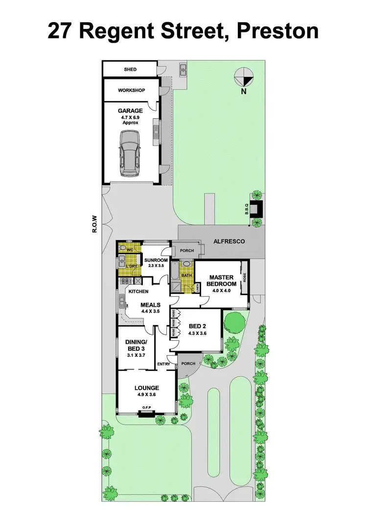 Floorplan of Homely house listing, 27 Regent Street, Preston VIC 3072