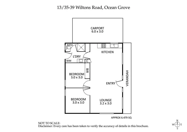 Floorplan of Homely unit listing, 13/35-39 Wiltons Road, Ocean Grove VIC 3226