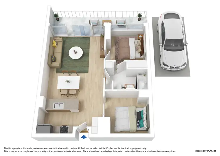 Floorplan of Homely apartment listing, 2202/620 Collins Street, Melbourne VIC 3000