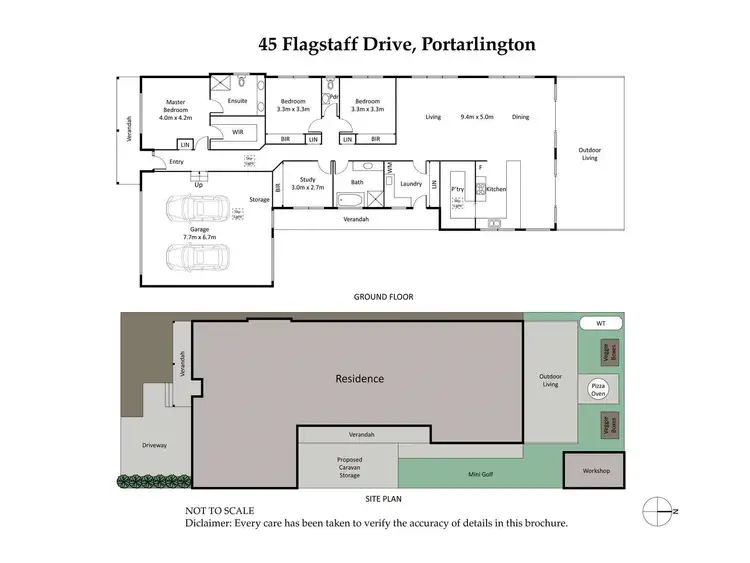 Floorplan of Homely house listing, 45 Flagstaff Drive, Portarlington VIC 3223