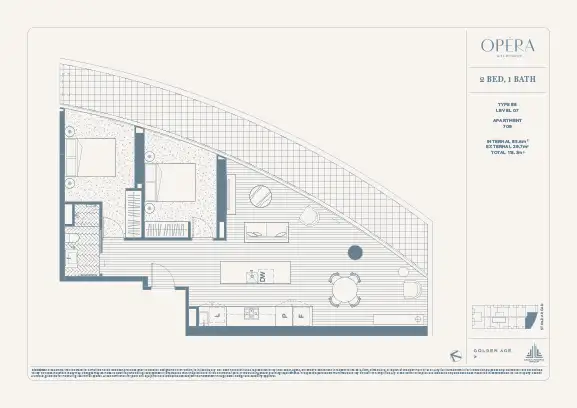 Floorplan of Homely apartment listing, 709/450 St Kilda Road, Melbourne VIC 3004