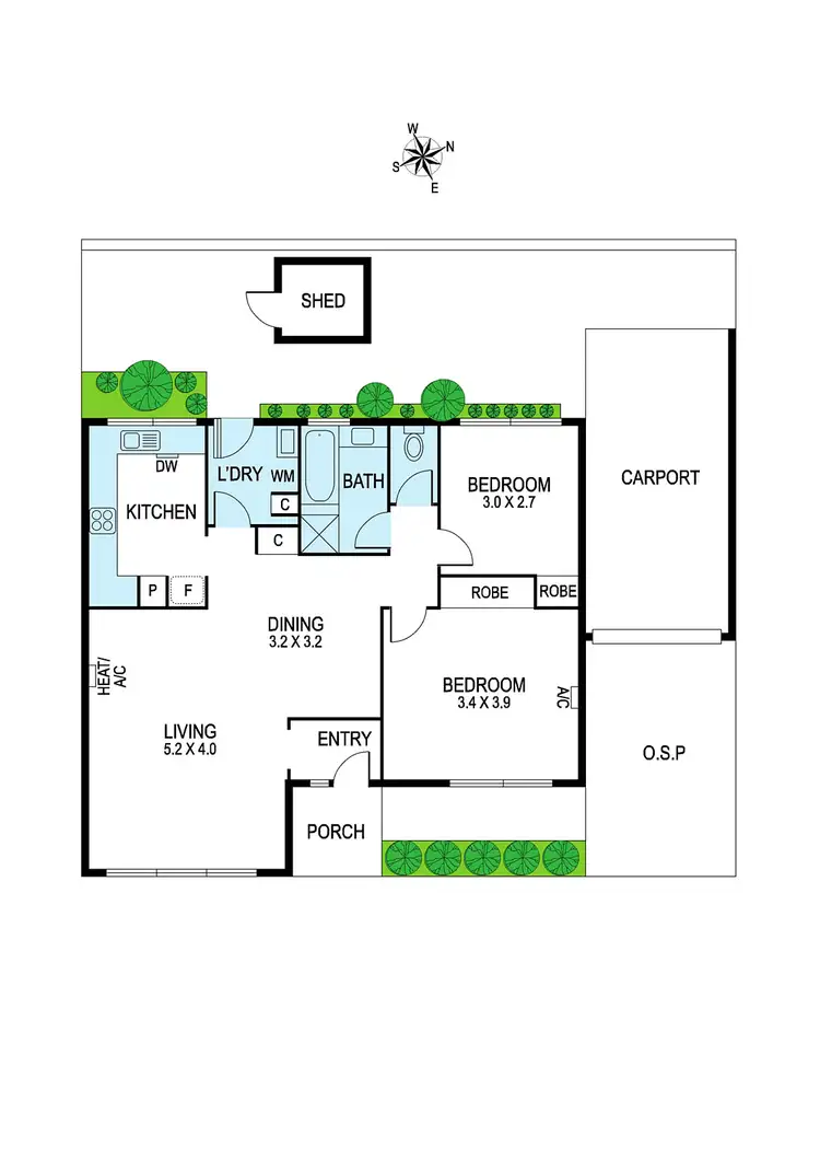 Floorplan of Homely unit listing, 3/2-18 Bourke Road, Oakleigh South VIC 3167