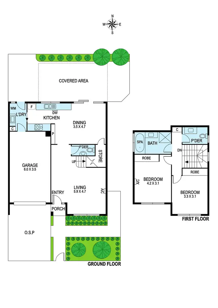 Floorplan of Homely townhouse listing, 1f Tovan Akas Avenue, Bentleigh VIC 3204