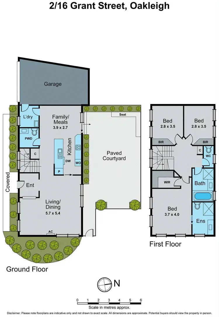 Floorplan of Homely townhouse listing, 2/16 Grant Street, Oakleigh VIC 3166