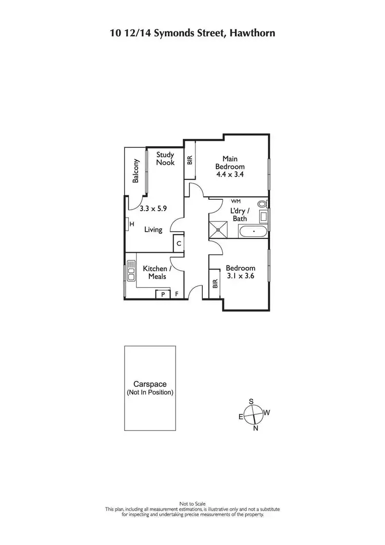 Floorplan of Homely apartment listing, 10/12-14 Symonds Street, Hawthorn East VIC 3123