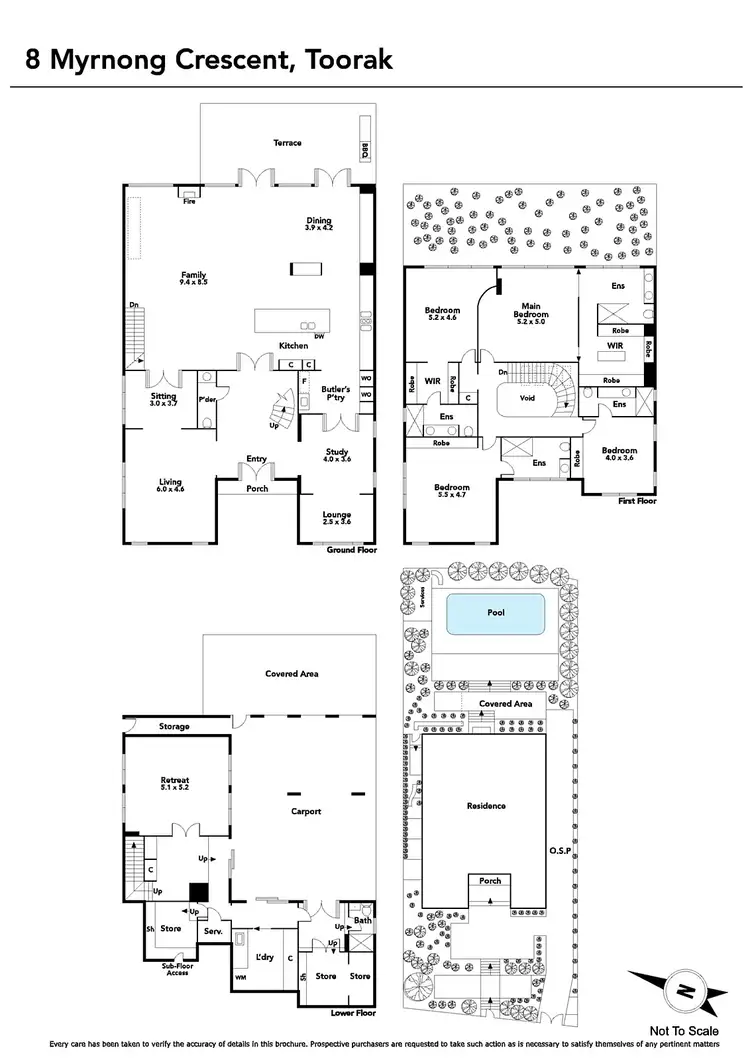 Floorplan of Homely house listing, 8 Myrnong Crescent, Toorak VIC 3142