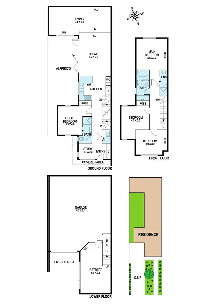 Floorplan of Homely townhouse listing, 8B Quinns Road, Bentleigh East VIC 3165
