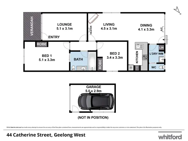 Floorplan of Homely house listing, 44 Catherine Street, Geelong West VIC 3218