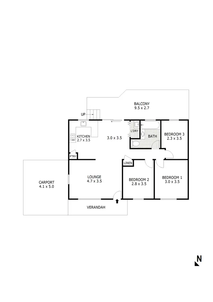Floorplan of Homely house listing, 24 Hanley Crescent, Seymour VIC 3660