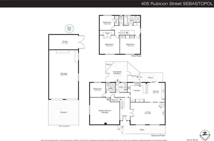 Floorplan of Homely house listing, 405 Rubicon Street, Sebastopol VIC 3356