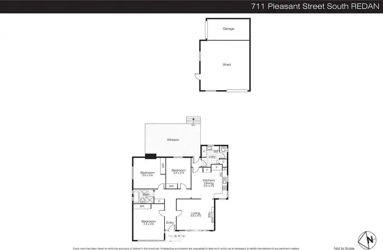 Floorplan of Homely house listing, 711 Pleasant Street, Redan VIC 3350