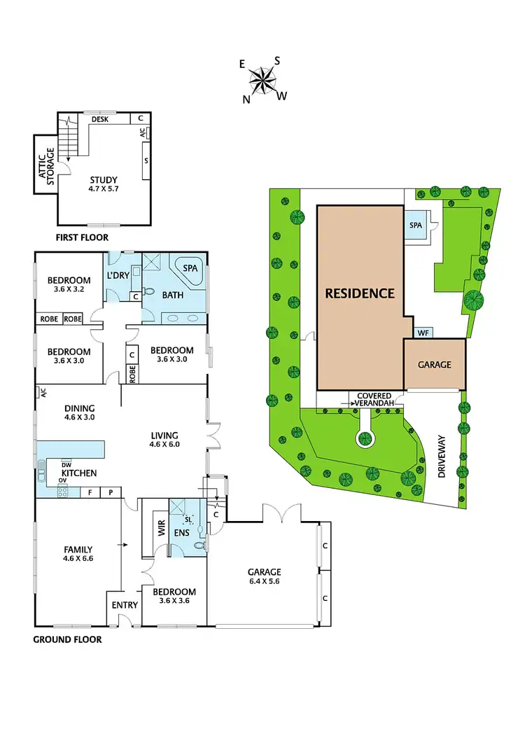 Floorplan of Homely house listing, 6 Trenham Court, Mitcham VIC 3132