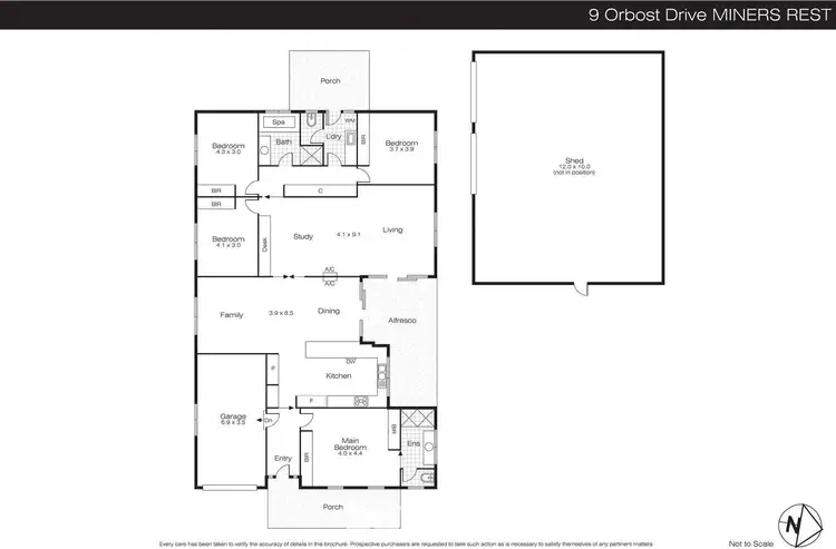 Floorplan of Homely house listing, 9 Orbost Drive, Miners Rest VIC 3352