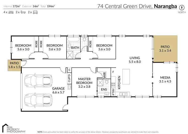 Floorplan of Homely house listing, 74 Central Green Drive, Narangba QLD 4504
