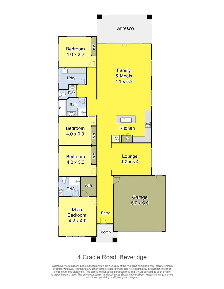 Floorplan of Homely house listing, 4 Cradle Road, Beveridge VIC 3753