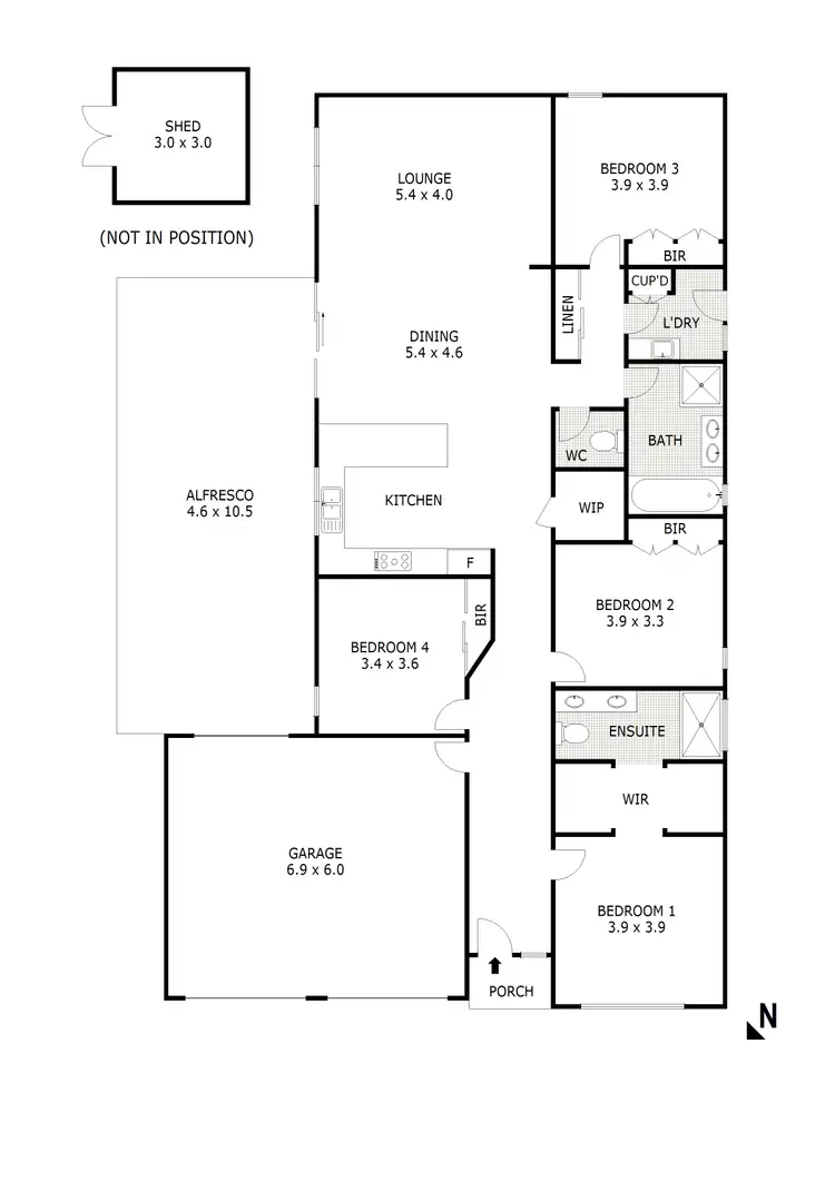 Floorplan of Homely house listing, 16 Nyah Court, Broadford VIC 3658