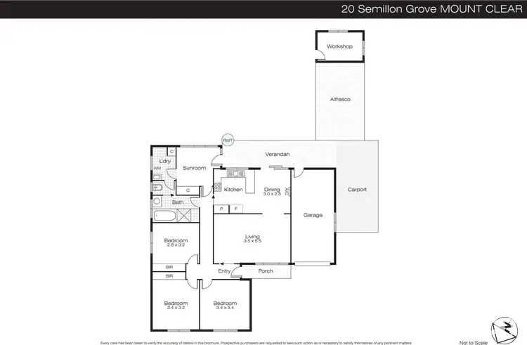 Floorplan of Homely house listing, 20 Semillon Grove, Mount Clear VIC 3350