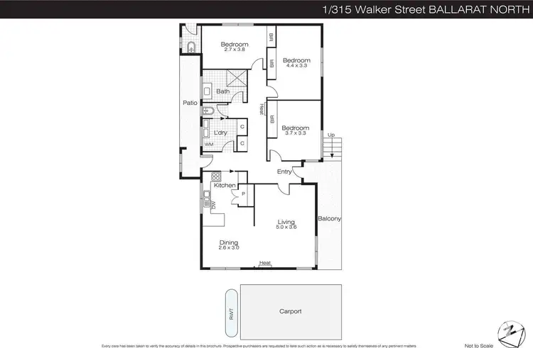 Floorplan of Homely house listing, 1/315 Walker Street, Ballarat North VIC 3350