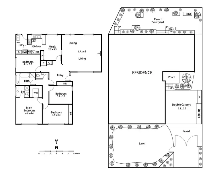 Floorplan of Homely unit listing, 1/53 Leila Road, Ormond VIC 3204