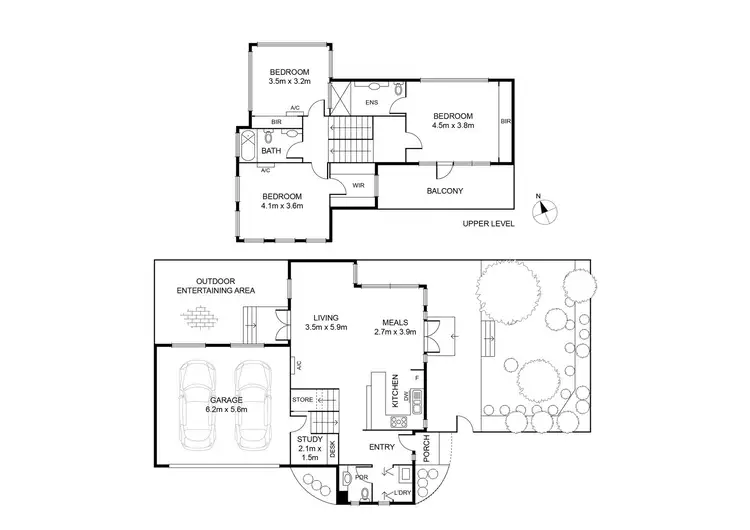 Floorplan of Homely house listing, 1/383 Upper Heidelberg Road, Ivanhoe VIC 3079