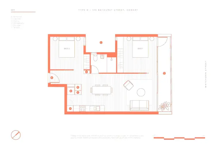 Floorplan of Homely apartment listing, 4C/126 Bathurst Street, Hobart TAS 7000